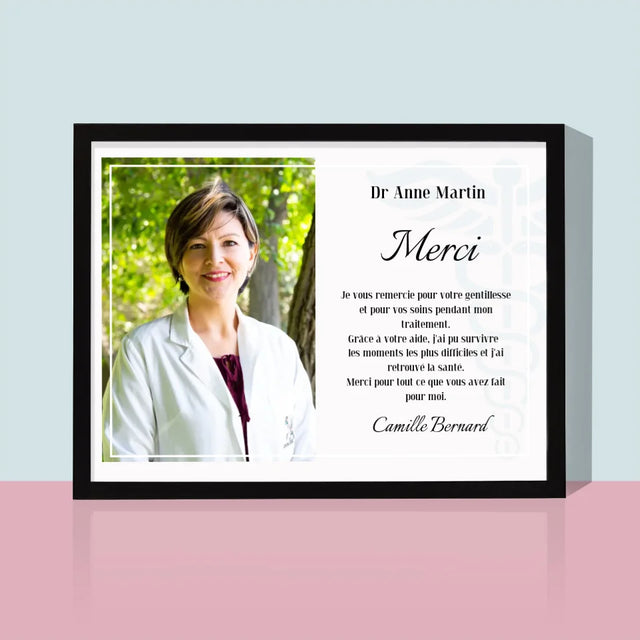 Photo Et Texte: Docteur Merci - Impression Encadrée 30X40