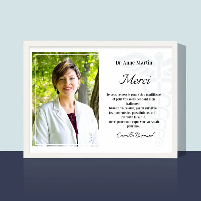Photo Et Texte: Docteur Merci - Impression Encadrée 30X40