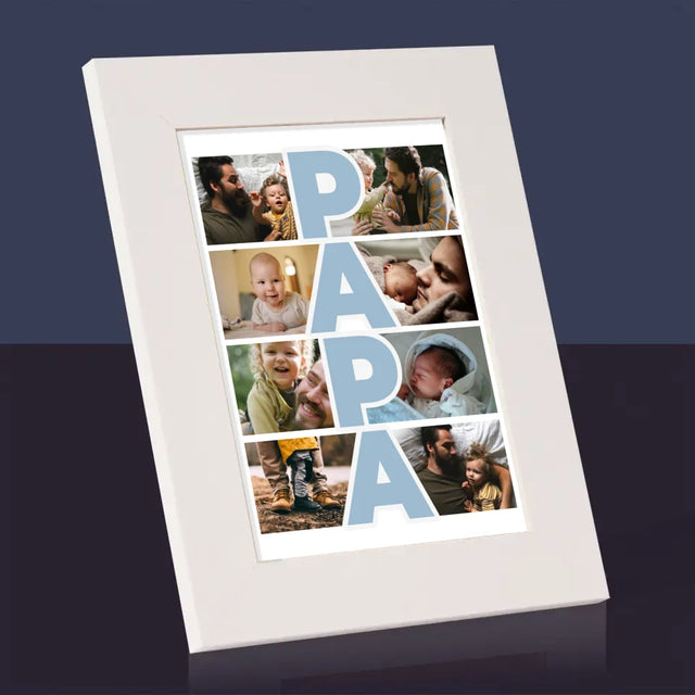 Collage Photo: Inscription Papa - Cadre Photo