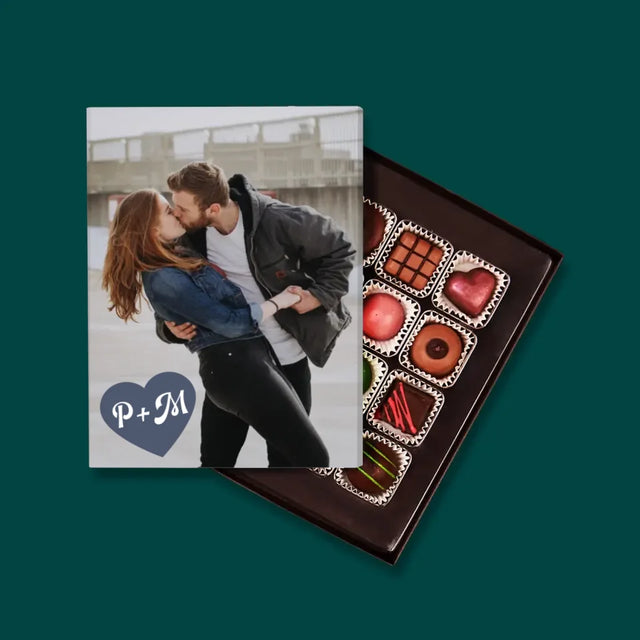 Collage Photo: Initiales Coeur - Pralines