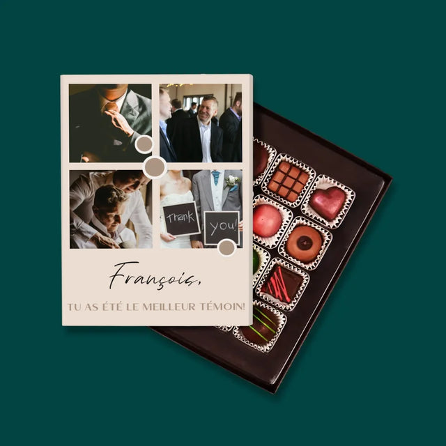 Collage Photo: Merci, Collage De Photos Pour Le Témoin - Pralines