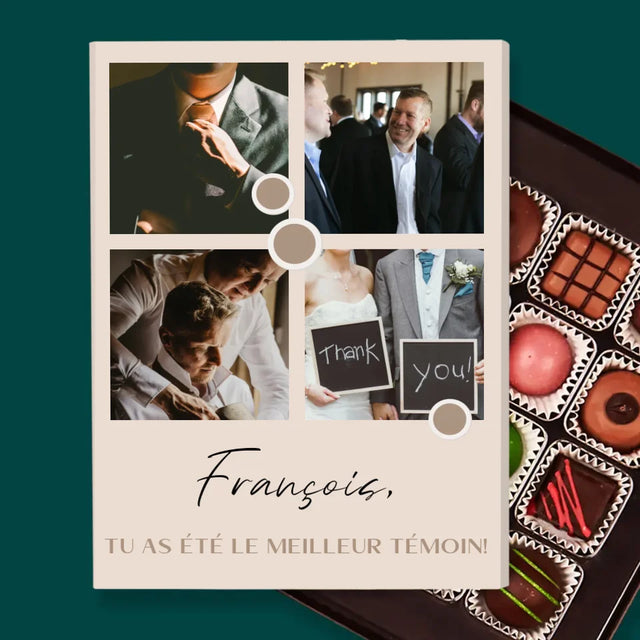 Collage Photo: Merci, Collage De Photos Pour Le Témoin - Pralines