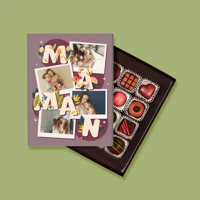 Collage Photo: Lettres Maman - Pralines