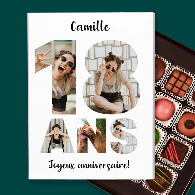 Collage Photo De Lettre: 18 Ans - Pralines