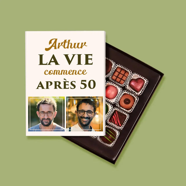 Collage Photo De Lettre: La Vie Commence À 50 Ans - Pralines