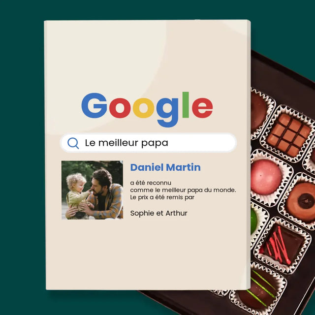 Photo Et Texte: Meilleur Père Résultat Google - Pralines