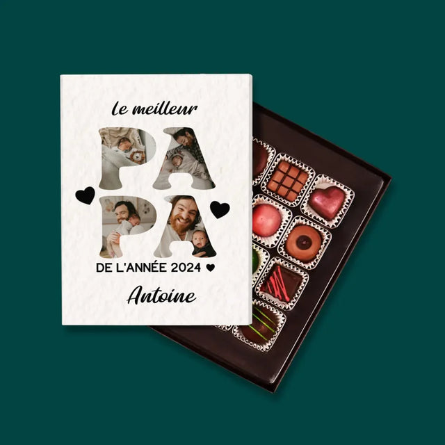 Collage Photo De Lettre: Le Meilleur Papa De L'Année - Pralines