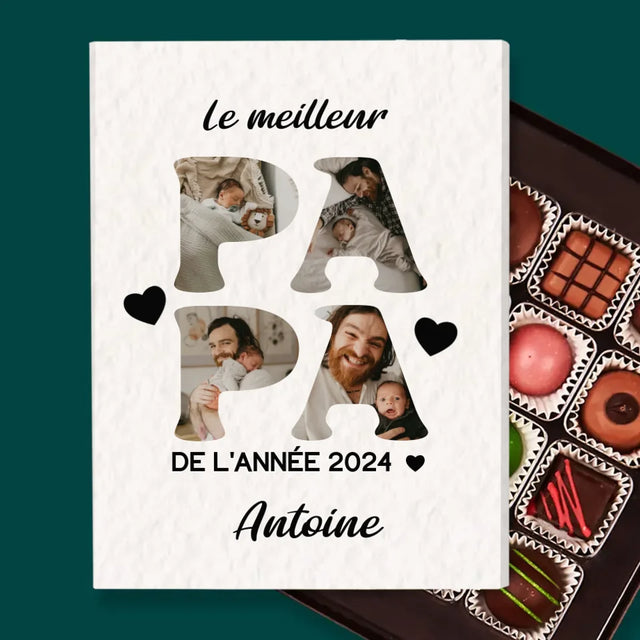 Collage Photo De Lettre: Le Meilleur Papa De L'Année - Pralines