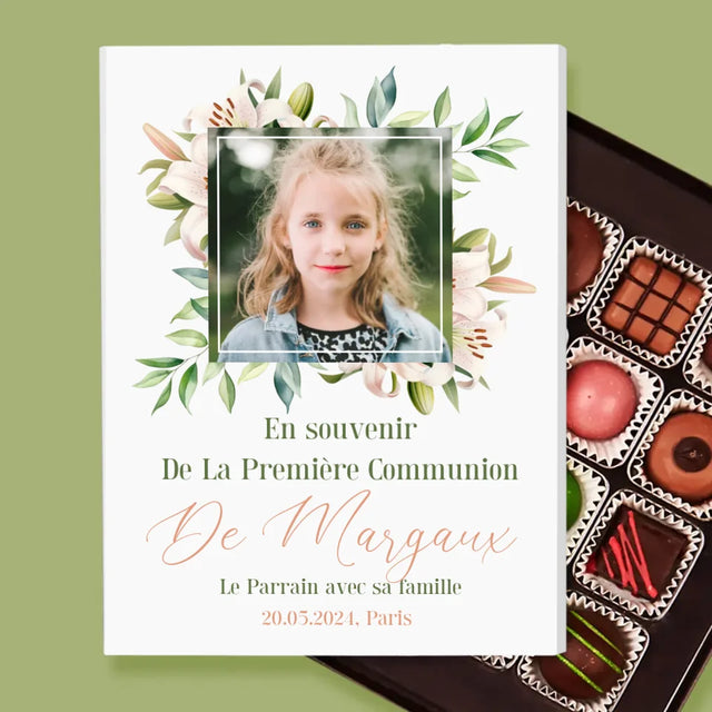 Photo Et Texte: En Souvenir De La Première Communion - Pralines