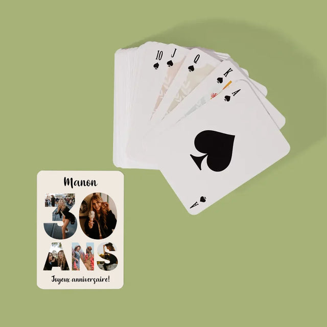 Collage Photo De Lettre: 30 Ans  - Cartes À Jouer