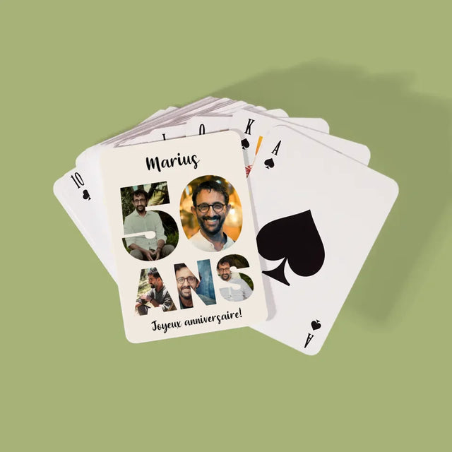 Collage Photo De Lettre: 50 Ans De Tes Photos - Cartes À Jouer