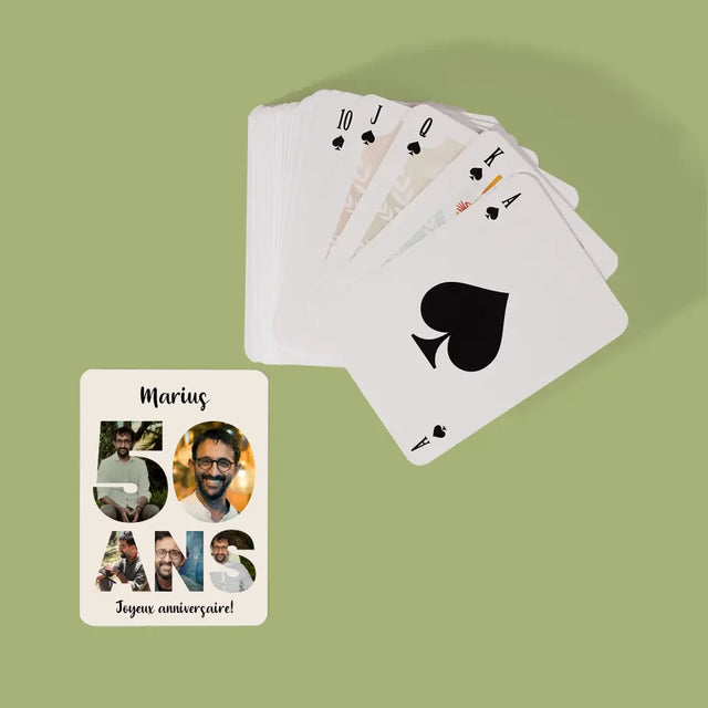 Collage Photo De Lettre: 50 Ans De Tes Photos - Cartes À Jouer