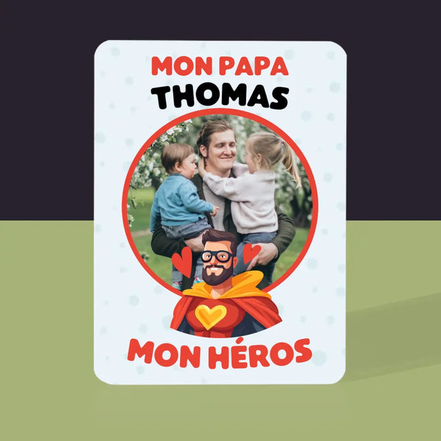 Photo Et Texte: Papa, Mon Héros - Cartes À Jouer