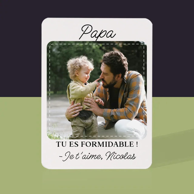 Photo Et Texte: Papa Formidable - Cartes À Jouer