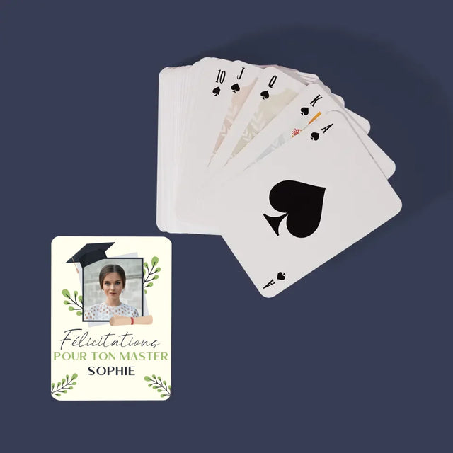 Photo Et Texte: Félicitations Pour Le Master - Cartes À Jouer