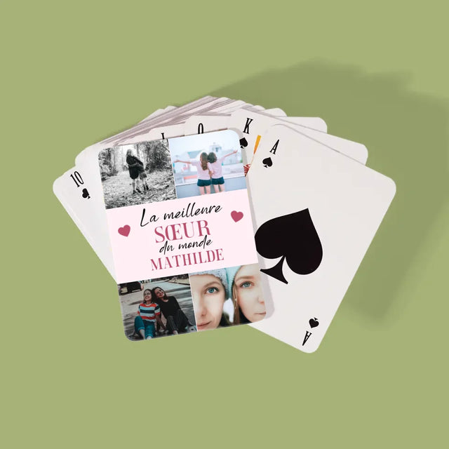 Collage Photo: La Meilleure Sœur - Cartes À Jouer
