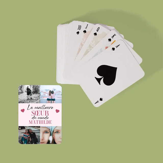 Collage Photo: La Meilleure Sœur - Cartes À Jouer