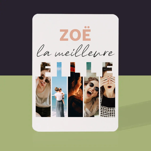 Collage Photo: La Meilleure Fille - Cartes À Jouer