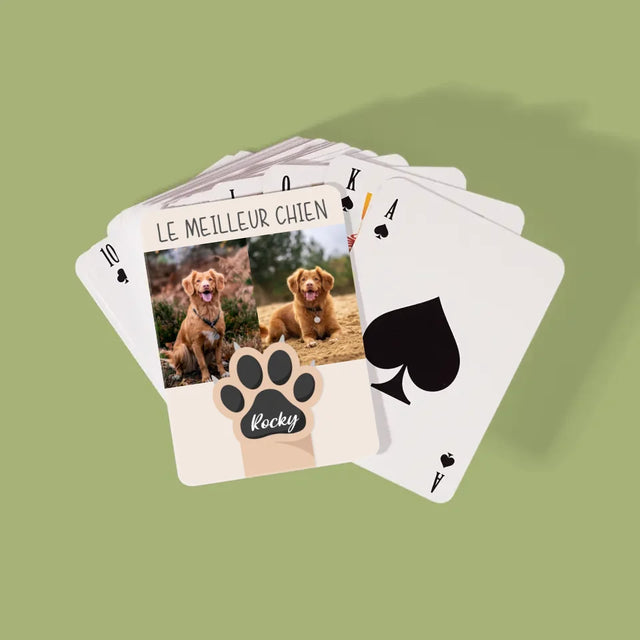 Collage Photo: Le Meilleur Chien - Cartes À Jouer