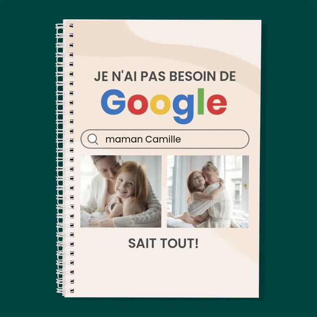 Collage Photo: Je N'Ai Pas Besoin De Googler - Planificateur À Spirales - Quotidien