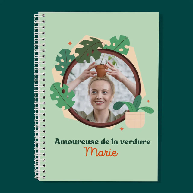 Photo Et Texte: Amoureuse De La Verdure - Planificateur À Spirales - Quotidien