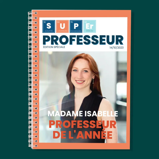 Couverture De Magazine: Super Prof : Couverture De Magazine - Planificateur À Spirales - Quotidien