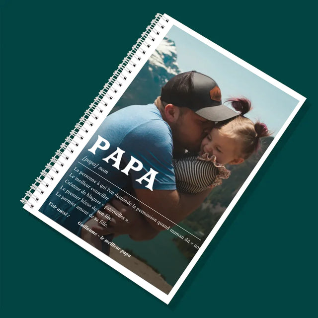 Photo Et Texte: Papa La Définition - Planificateur À Spirales - Quotidien