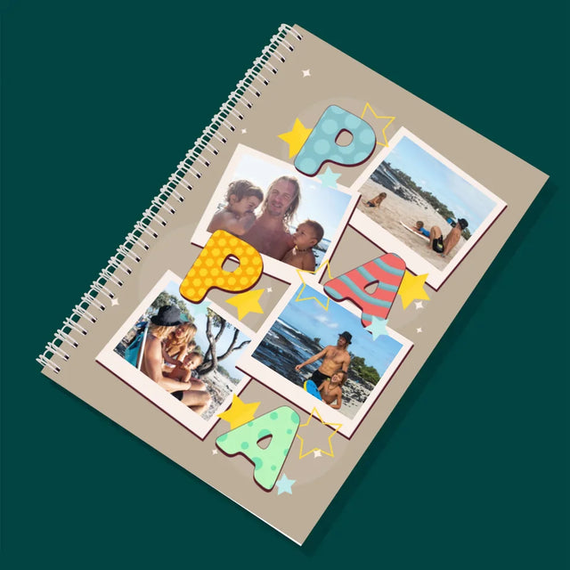 Collage Photo: Le Lettres Papa - Planificateur À Spirales - Quotidien