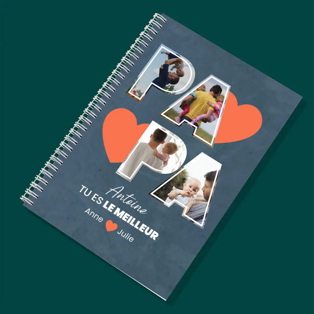 Collage Photo: Papa Est Le Meilleur - Planificateur À Spirales - Quotidien