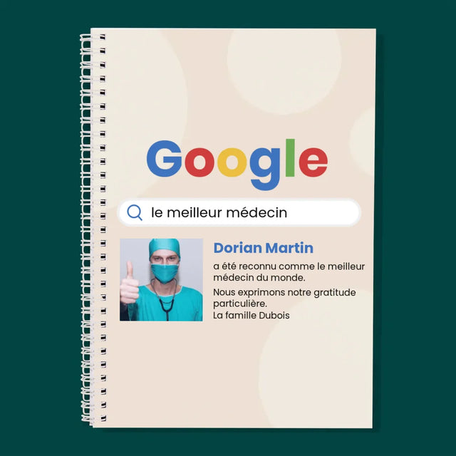 Photo Et Texte: Meilleur Médecin Résultat Google - Planificateur À Spirales - Quotidien