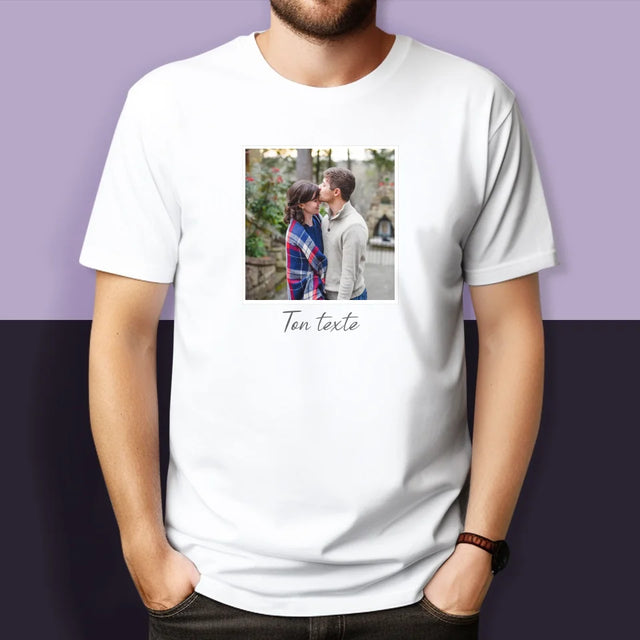 Photo Et Texte: Votre Photo Et Signature - T-Shirts Pour Couples