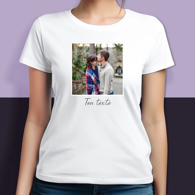 Photo Et Texte: Votre Photo Et Signature - T-Shirts Pour Couples