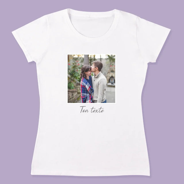 Photo Et Texte: Votre Photo Et Signature - T-Shirts Pour Couples