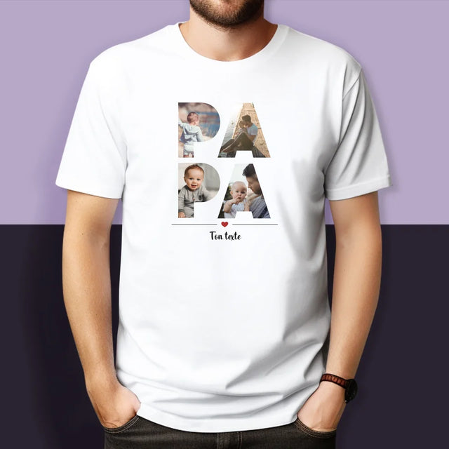 Collage Photo De Lettre: Maman Et Papa - T-Shirts Pour Couples