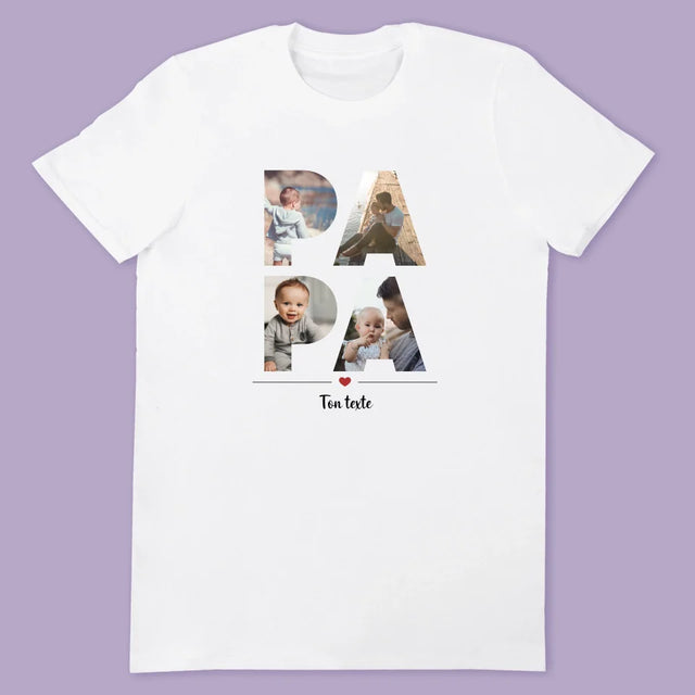 Collage Photo De Lettre: Maman Et Papa - T-Shirts Pour Couples