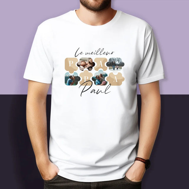 Collage Photo: Casse-Tête Des Parents - T-Shirts Pour Couples