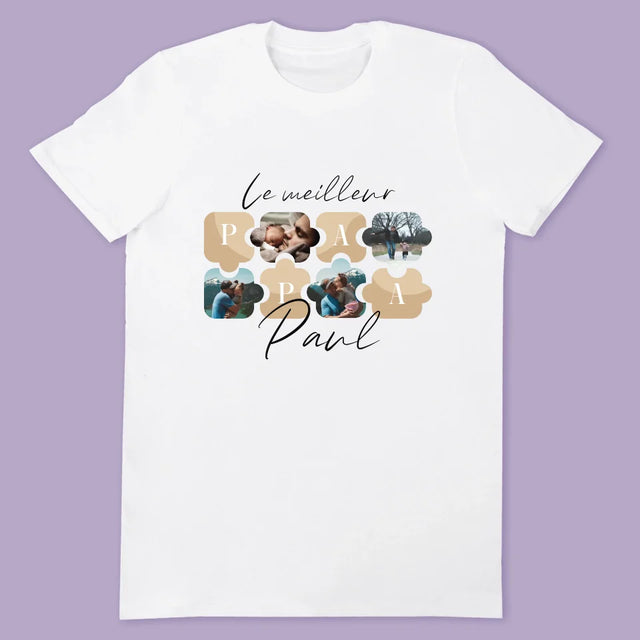 Collage Photo: Casse-Tête Des Parents - T-Shirts Pour Couples