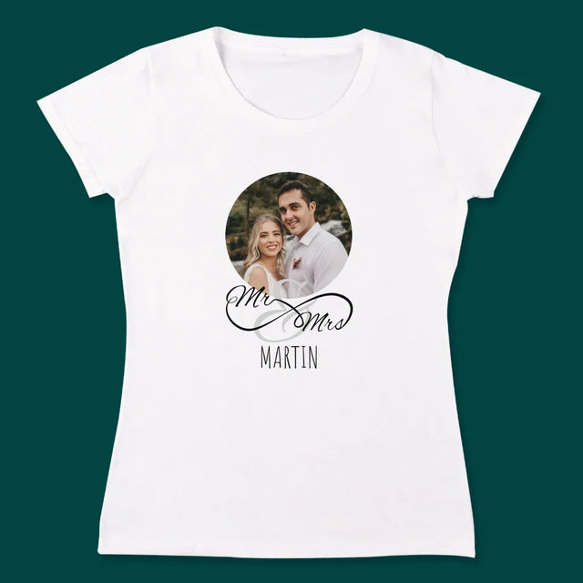 Photo Et Texte: Mr & Mrs - T-Shirts Pour Couples