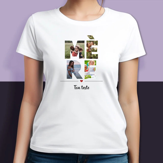 Collage Photo De Lettre: Maman Et Papa - T-Shirts Pour Couples