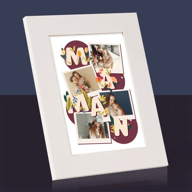 Collage Photo: Lettres Maman - Cadre Photo