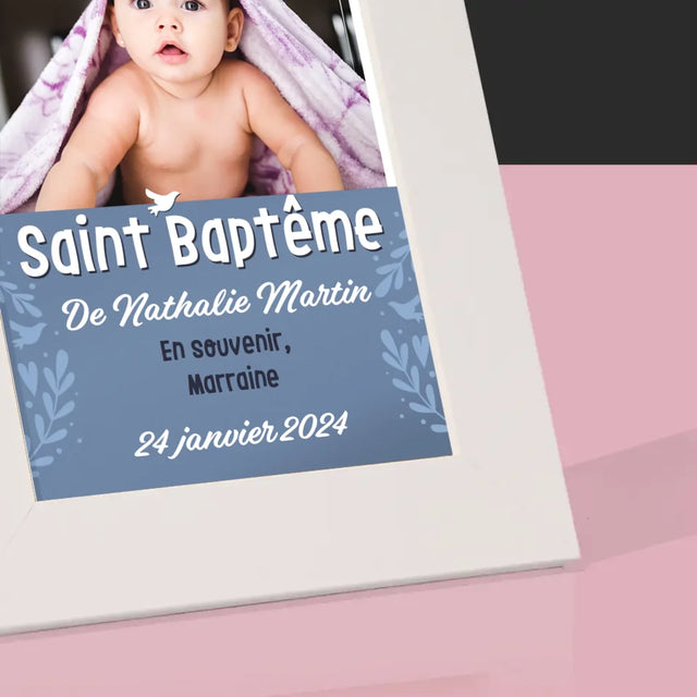 Photo Et Texte: Saint Baptême - Cadre Photo