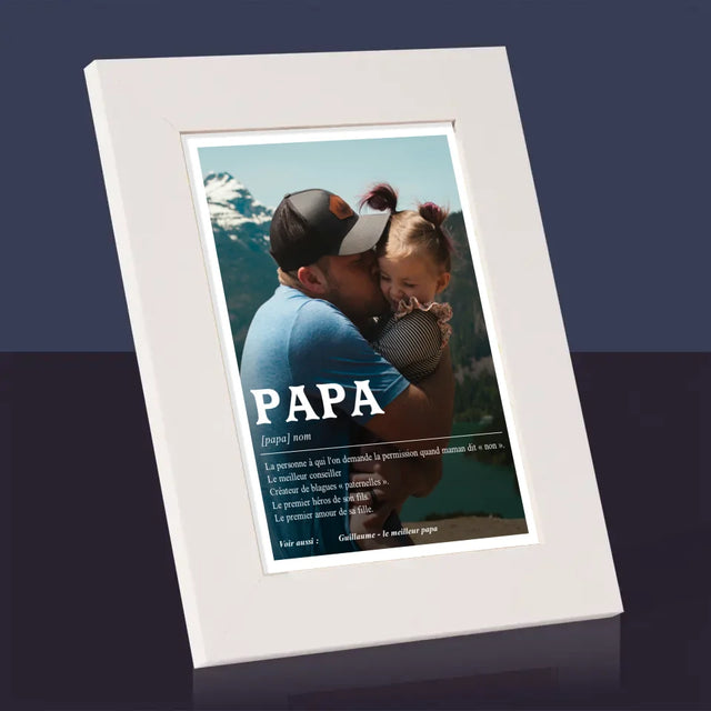 Photo Et Texte: Papa La Définition - Cadre Photo