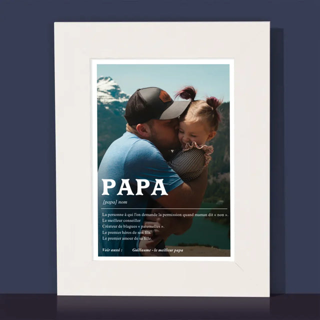 Photo Et Texte: Papa La Définition - Cadre Photo