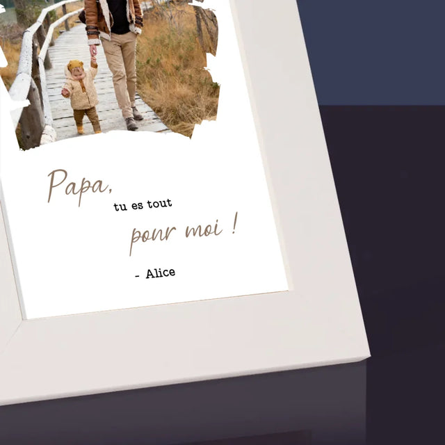 Photo Et Texte: Carte Pour Papa - Cadre Photo