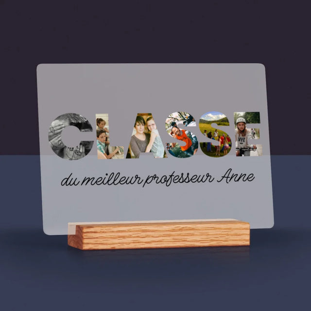 Collage Photo De Lettre: Une Classe - Impression Sur Verre Acrylique