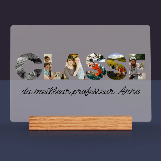 Collage Photo De Lettre: Une Classe - Impression Sur Verre Acrylique