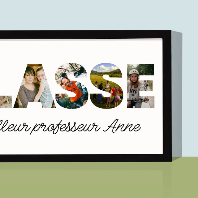 Collage Photo De Lettre: Une Classe - Impression Encadrée 20X40