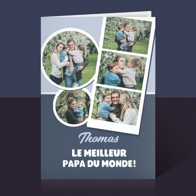 Collage Photo: Le Meilleur Papa Du Monde Photos - Carte De Vœux