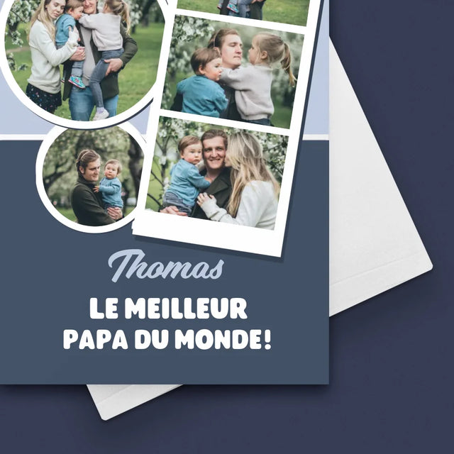 Collage Photo: Le Meilleur Papa Du Monde Photos - Carte De Vœux