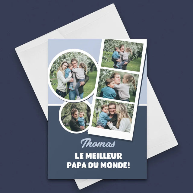 Collage Photo: Le Meilleur Papa Du Monde Photos - Carte De Vœux